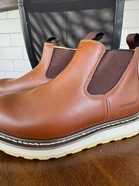 Soft Toe Chelsea Double Gore Pull-On Non-Slip Durable Breathable Mens Work Boots